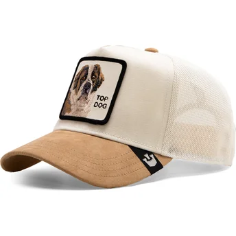 Goorin Bros Top Dog The Suede St Bernard The Farm beige lastbilshatt med San Bernardo hund.