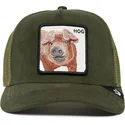 gorra-trucker-verde-cerdo-hog-the-suede-pig-the-farm-de-goorin-bros