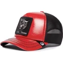 goorin-bros-raging-pamplona-puff-patent-the-farm-rod-och-svart-tjur-truckerkeps