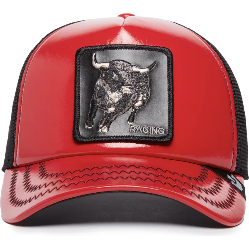 rod-och-svart-trucker-keps-tjur-raging-pamplona-puff-patent-the-farm-fran-goorin-bros