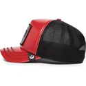 goorin-bros-raging-pamplona-puff-patent-the-farm-rod-och-svart-tjur-truckerkeps