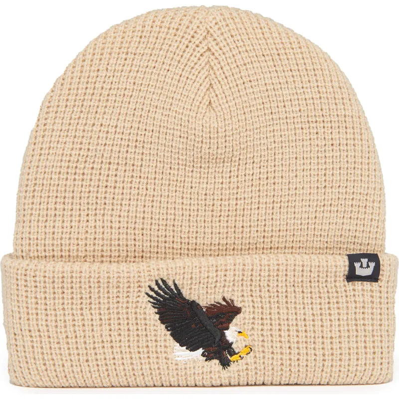 gorro-beige-aguila-ribbed-eagle-classic-knit-the-farm-de-goorin-bros