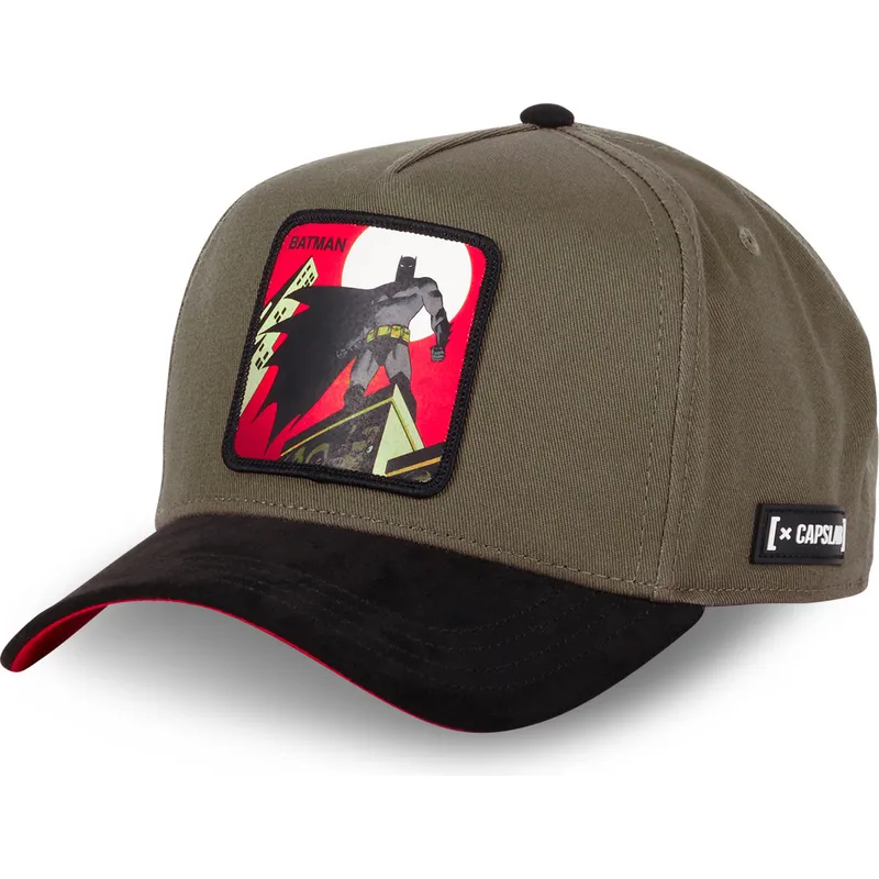 brun-och-svart-kurvad-keps-snapback-batman-kni-dc-comics-fran-capslab