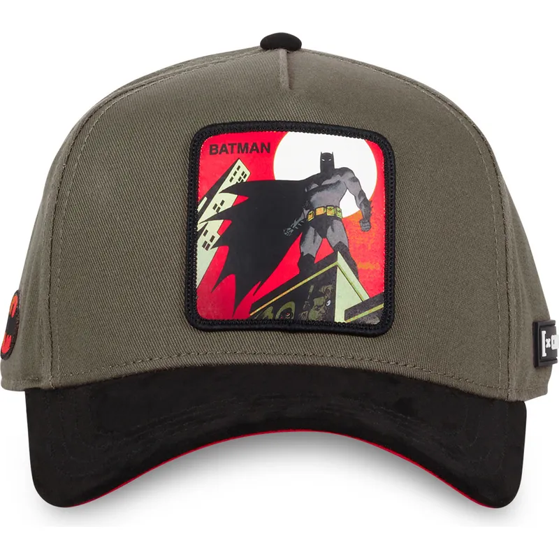 brun-och-svart-kurvad-keps-snapback-batman-kni-dc-comics-fran-capslab