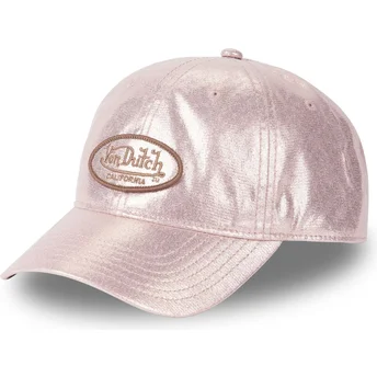 Justerbar rosa böjd keps med PIN från Von Dutch