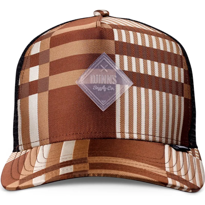 gorra-trucker-brun-och-svart-hft-shiny-check-fran-djinns