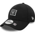 las-vegas-raiders-nfl-9forty-metallic-patch-justerbar-svart-bojd-keps-fran-new-era