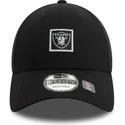 las-vegas-raiders-nfl-9forty-metallic-patch-justerbar-svart-bojd-keps-fran-new-era