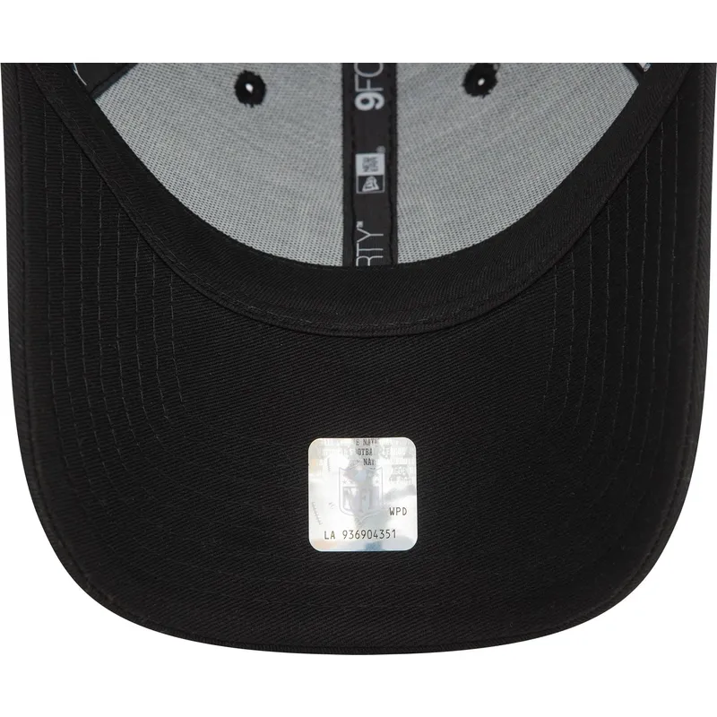 las-vegas-raiders-nfl-9forty-metallic-patch-justerbar-svart-bojd-keps-fran-new-era
