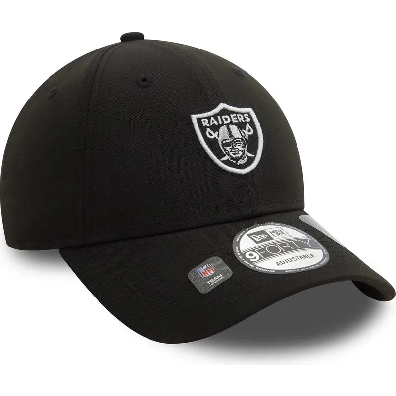 svart-bojd-justerbar-keps-9forty-repreve-mini-logo-fran-las-vegas-raiders-nfl-av-new-era