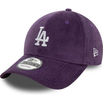 Justerbar lila böjd keps 9FORTY Cord från Los Angeles Dodgers MLB av New Era