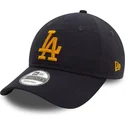 justerbar-marinbla-bojd-keps-med-gult-los-angeles-dodgers-mlb-9twenty-league-essential-logo-fran-new-era