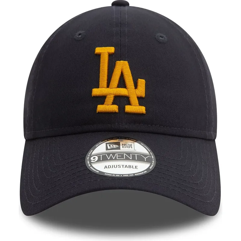 marinbla-bojd-keps-justerbar-med-gul-logotyp-9twenty-league-essential-fran-los-angeles-dodgers-mlb-av-new-era