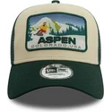 truckerkeps-gron-a-frame-ski-patch-fran-aspen-stader-och-strander-av-new-era