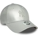 new-era-new-york-yankees-mlb-9forty-midi-pu-justerbar-silverbojd-keps-for-kvinnor-med-silverlogga