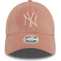 new-era-new-york-yankees-mlb-9forty-velour-diamante-rosa-justerbar-kurvad-damkeps