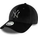new-era-new-york-yankees-mlb-9forty-velour-diamante-justerbar-svart-bojd-keps-for-dam
