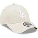 gorra-curva-beige-ajustable-9forty-league-essential-de-los-angeles-dodgers-mlb-de-new-era