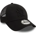 new-era-new-york-yankees-mlb-9forty-home-field-svart-justerbar-truckerkeps-med-svart-logotyp