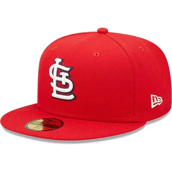 Röd justerbar 59FIFTY AC Perf platt keps från St. Louis Cardinals MLB av New Era