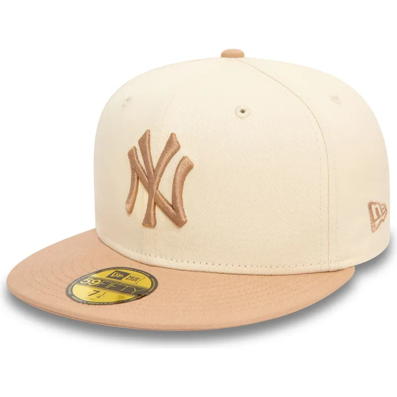 beige-och-brun-platt-keps-59fifty-side-patch-new-york-yankees-mlb-fran-new-era