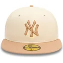 beige-och-brun-platt-keps-59fifty-side-patch-new-york-yankees-mlb-fran-new-era