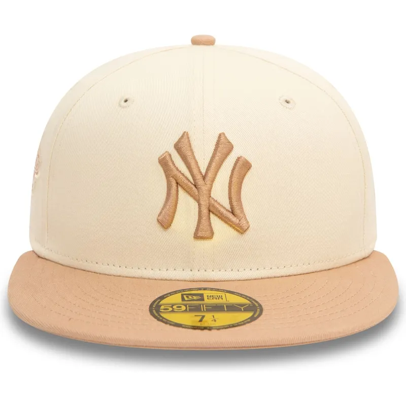beige-och-brun-platt-keps-59fifty-side-patch-new-york-yankees-mlb-fran-new-era