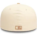 gorra-plana-beige-y-marron-ajustada-59fifty-side-patch-de-new-york-yankees-mlb-de-new-era