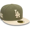 los-angeles-dodgers-mlb-new-era-59fifty-side-patch-gron-och-beige-justerad-flat-keps
