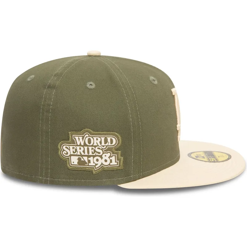 los-angeles-dodgers-mlb-new-era-59fifty-side-patch-gron-och-beige-justerad-flat-keps