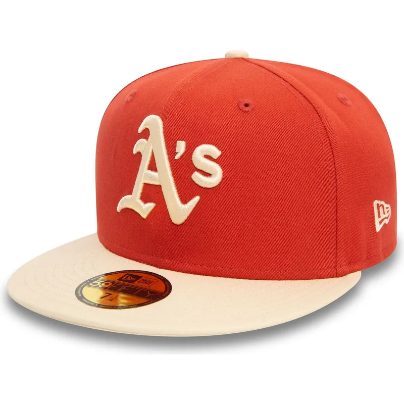 kepsar-plana-apelsin-justerad-59fifty-side-patch-fran-oakland-athletics-mlb-av-new-era