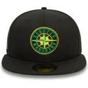 svart-justerbar-flat-keps-59fifty-seattle-mariners-mlb-fran-new-era