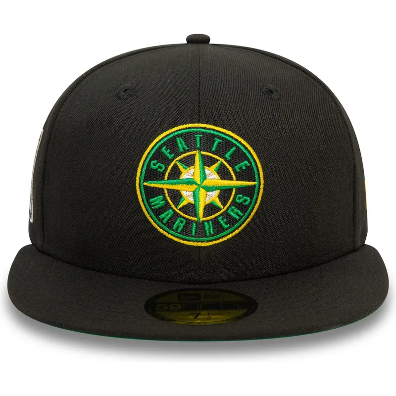 svart-justerbar-flat-keps-59fifty-seattle-mariners-mlb-fran-new-era