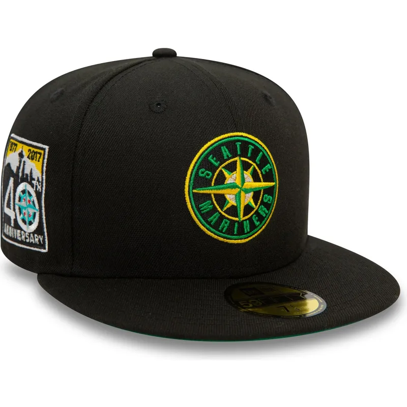 svart-justerbar-flat-keps-59fifty-seattle-mariners-mlb-fran-new-era