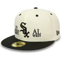 beige-och-svart-justerbar-flat-keps-59fifty-93-division-chicago-white-sox-mlb-fran-new-era