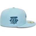 new-era-59fifty-anniversary-script-ljusbla-flat-keps