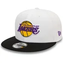 los-angeles-lakers-nba-new-era-vit-och-svart-snapback-9fifty-white-crown-patch-platt-keps