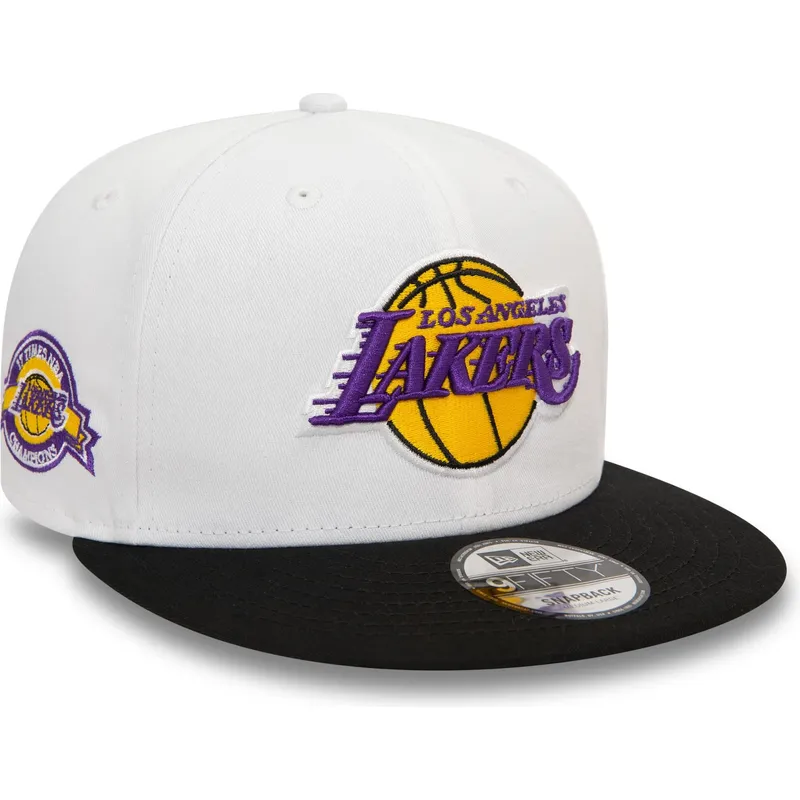 kepsar-plana-svart-snapback-9fifty-white-crown-patch-fran-los-angeles-lakers-nba-av-new-era