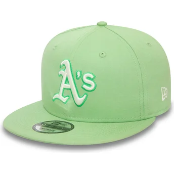 Ljusgrön platt snapback-keps 9FIFTY World Series Patch från Oakland Athletics MLB av New Era