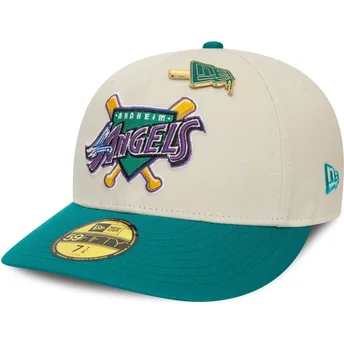 59FIFTY New Era Anaheim Angels MLB beige och grön böjd keps