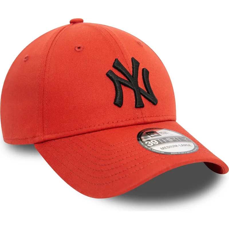new-york-yankees-mlb-new-era-39thirty-league-essential-orange-bojd-keps-med-svart-logotyp
