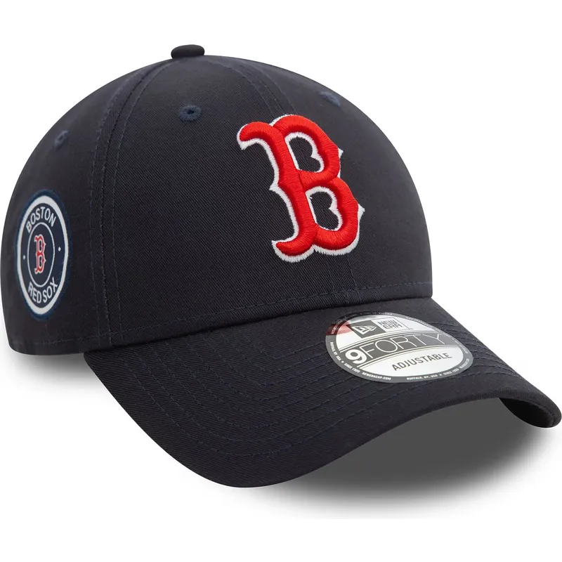 marinbla-bojd-keps-justerbar-9forty-side-patch-fran-boston-red-sox-mlb-av-new-era