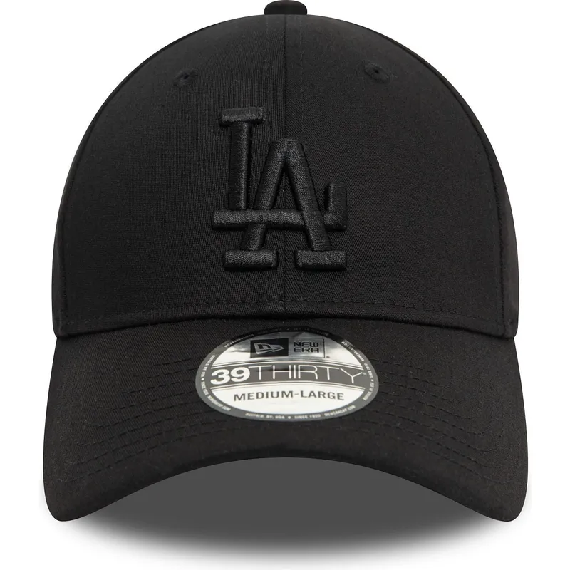 los-angeles-dodgers-mlb-new-era-39thirty-svart-monokrom-kurvad-keps-med-justerbar-passform-och-svart-logotyp los-angeles-dodgers-mlb-new-era-39thirty-svart-monokrom-kurvad-keps-med-justerbar-passform-och-svart-logotyp
