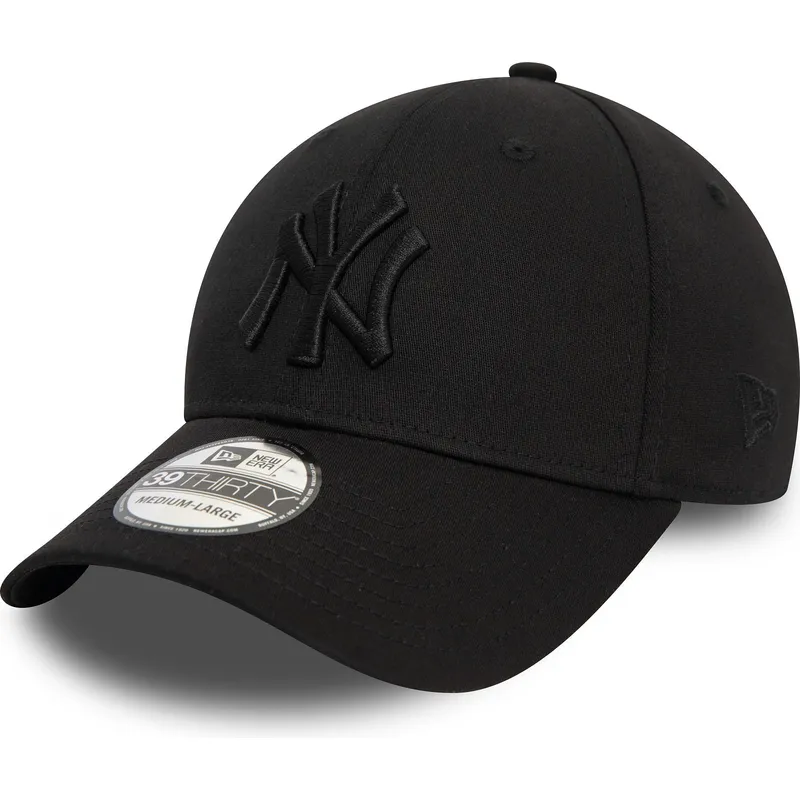 new-era-new-york-yankees-mlb-39thirty-monochrome-svart-bojd-keps-med-svart-logotyp