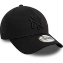 new-era-new-york-yankees-mlb-39thirty-monochrome-svart-bojd-keps-med-svart-logotyp