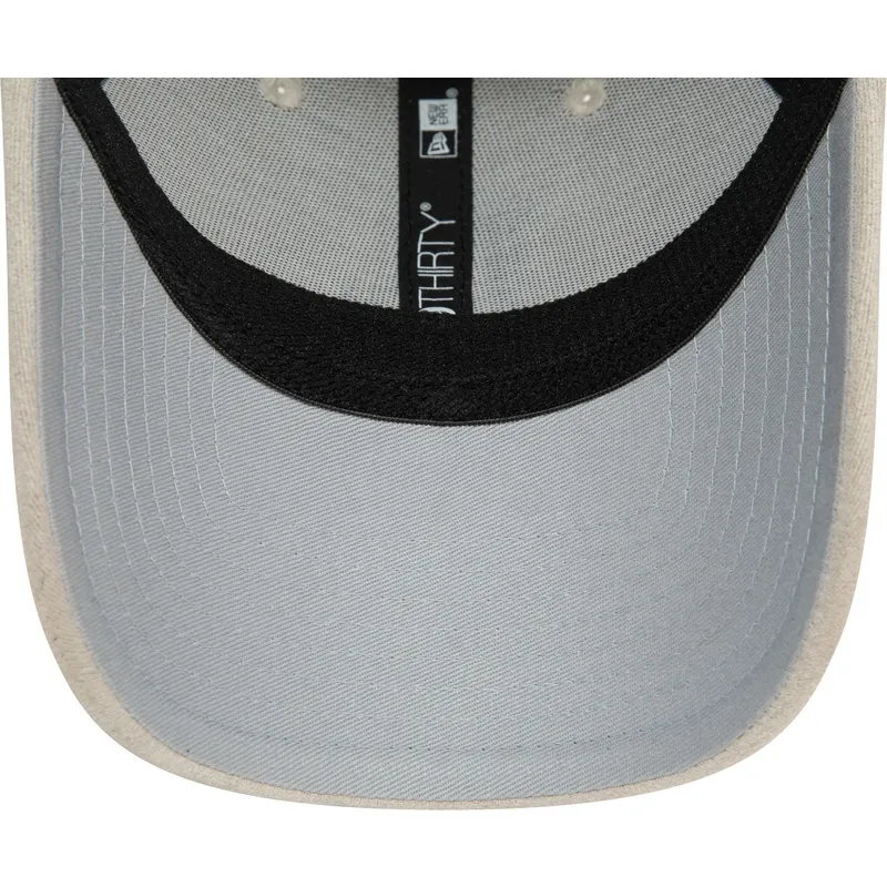 beige-bojd-keps-med-bla-logotyp-39thirty-faux-suede-los-angeles-dodgers-mlb-fran-new-era