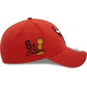 chicago-bulls-nba-new-era-9forty-justerbar-orange-kurvkeps-med-blomikon