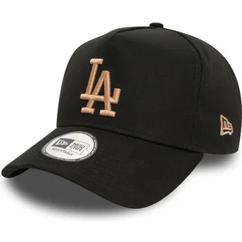 Svart snapback keps med beige logo 9FORTY E Frame League Essential från Los Angeles Dodgers MLB av New Era