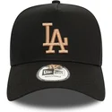 svart-bojd-snapback-keps-med-beige-logotyp-9forty-e-frame-league-essential-los-angeles-dodgers-mlb-fran-new-era