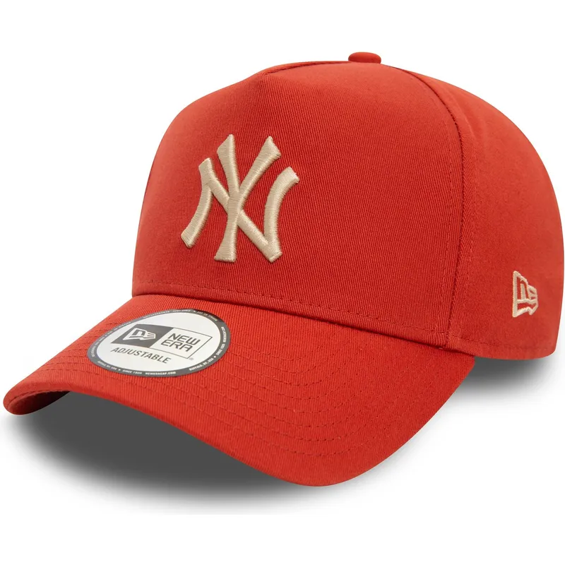 new-york-yankees-mlb-new-era-9forty-e-frame-league-essential-orange-bojd-snapback-keps-med-beige-logotyp